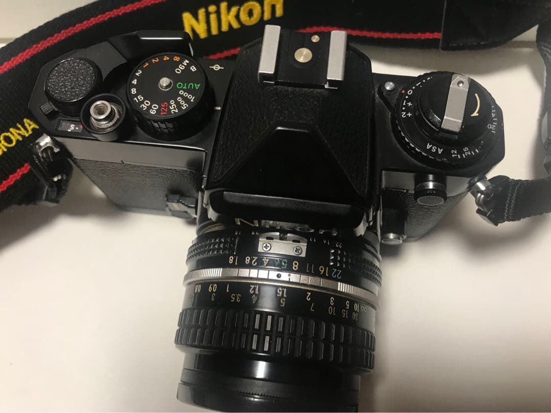 Nikon FE Black ボディ レンズ ストラップ セット