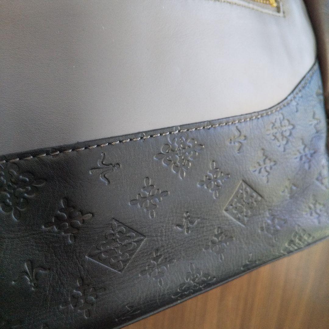 未使用 ラシット軽量レザーショルダーボストン肩掛けバッグ本革2WAY