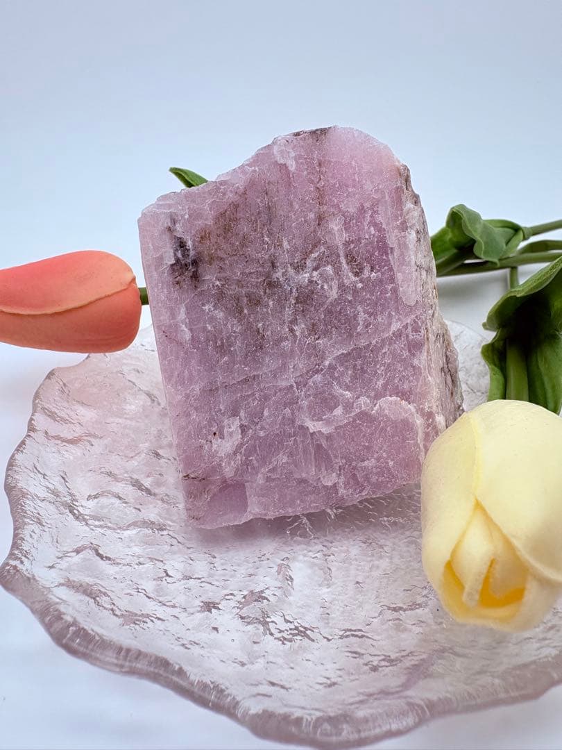 高品質クンツァイト原石 ✦ 希少大きめ343g ✦ 強い浄化力 × 空間調和