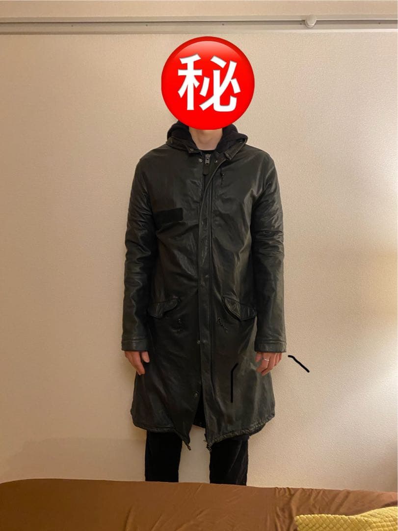シシ　sisii メンズ　レザージャケット　モッズコート