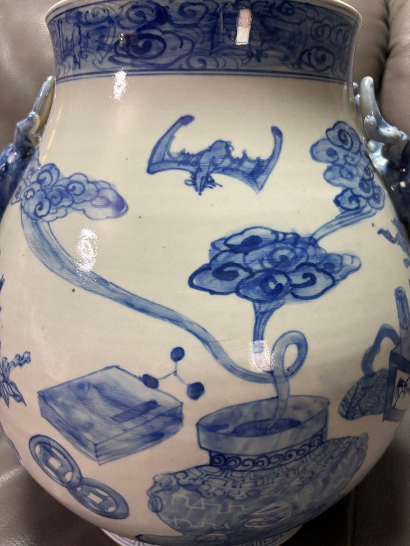 シカ壺　置物
