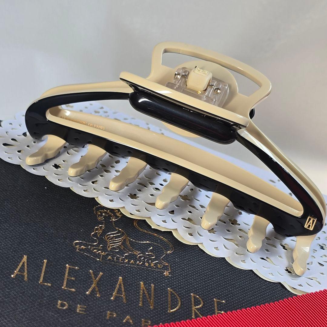新品　アレクサンドル ドゥ パリ クリップ　ブラック　ベージュ　Lサイズ