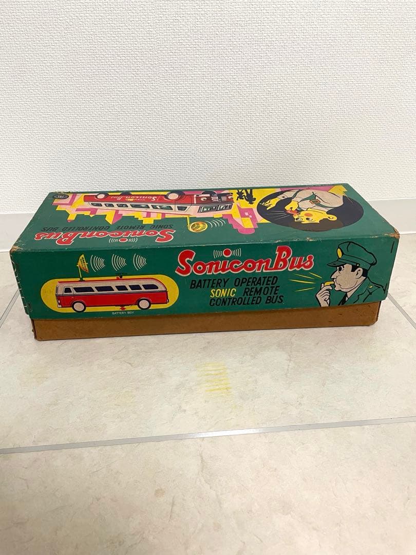 超激レア マスダヤ ブリキ ソニコンバス 赤 ブリキ製　昭和レトロ　増田屋