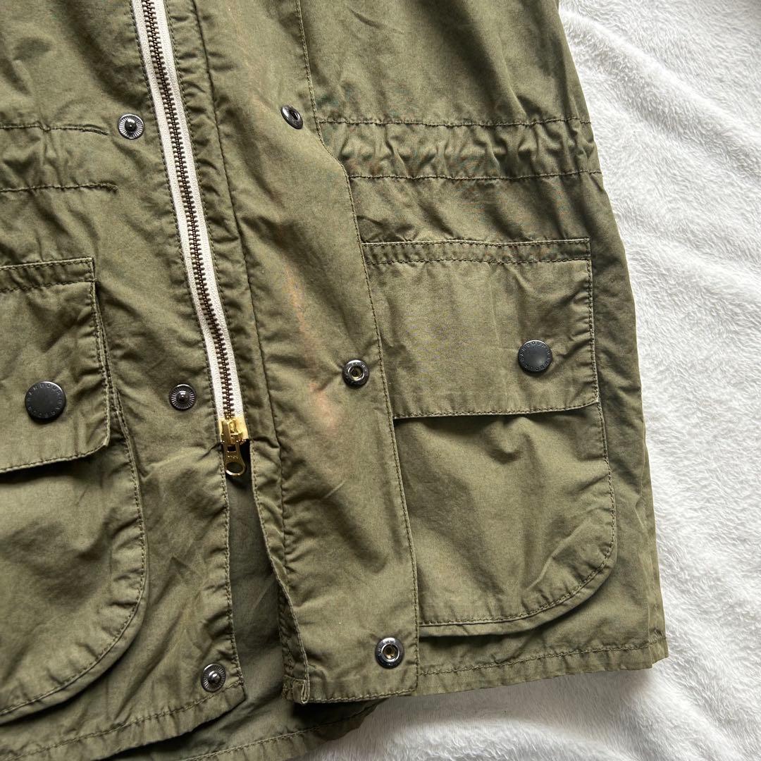 【古着】Barbour バブアー　フーデッドジャケット　Sサイズ　カーキ