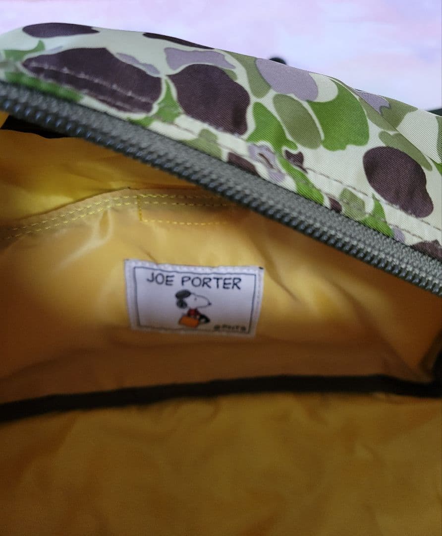 ほぼ未使用‼️PORTER JOEPORTER 迷彩 ボディバッグ スヌーピー