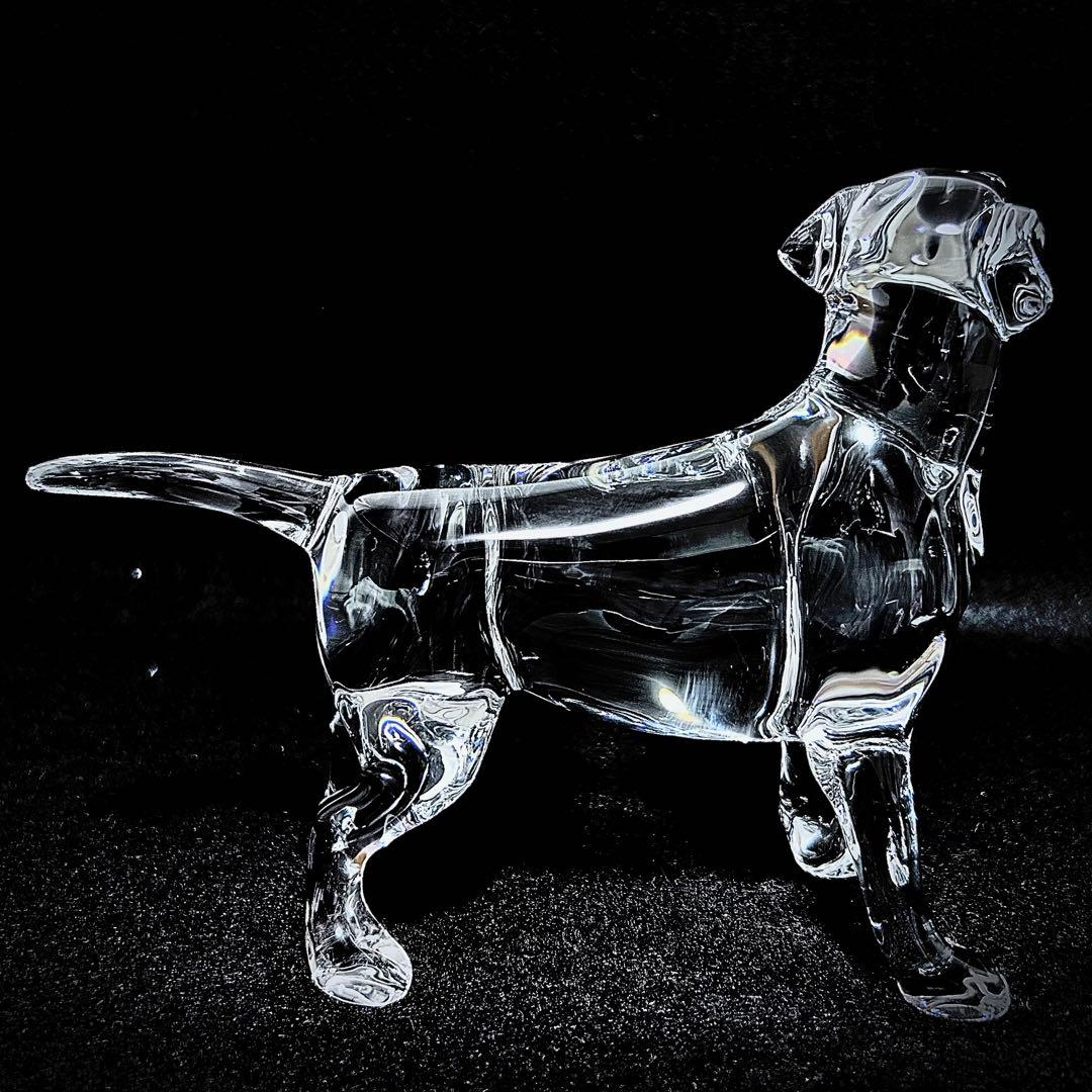 【美品】Baccarat バカラ ラブラドールレトリバー 犬 大型 置物
