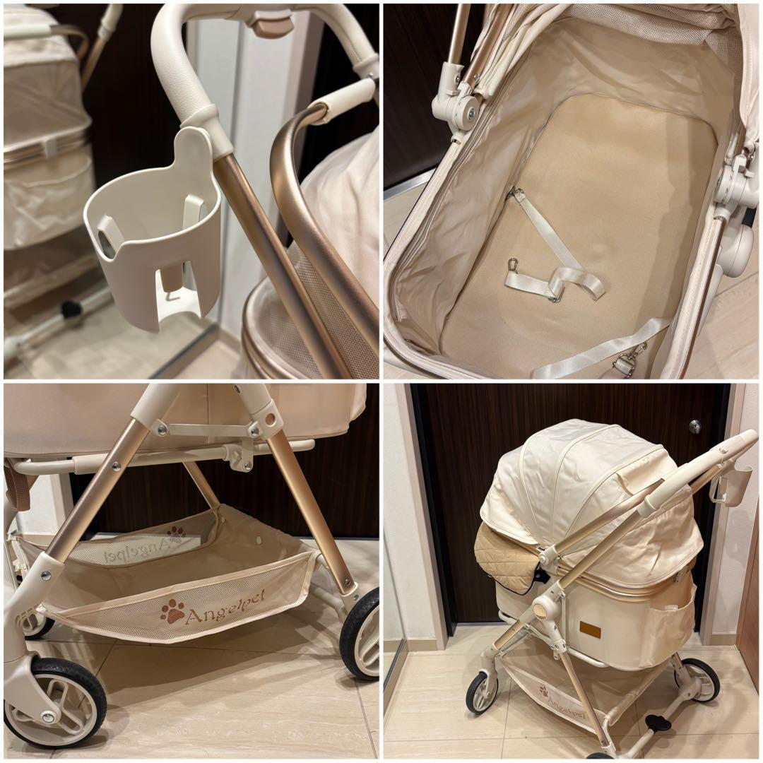 Angelpet ペットカート 分離型 軽量 折りたたみ可能 小型犬〜中型犬対応