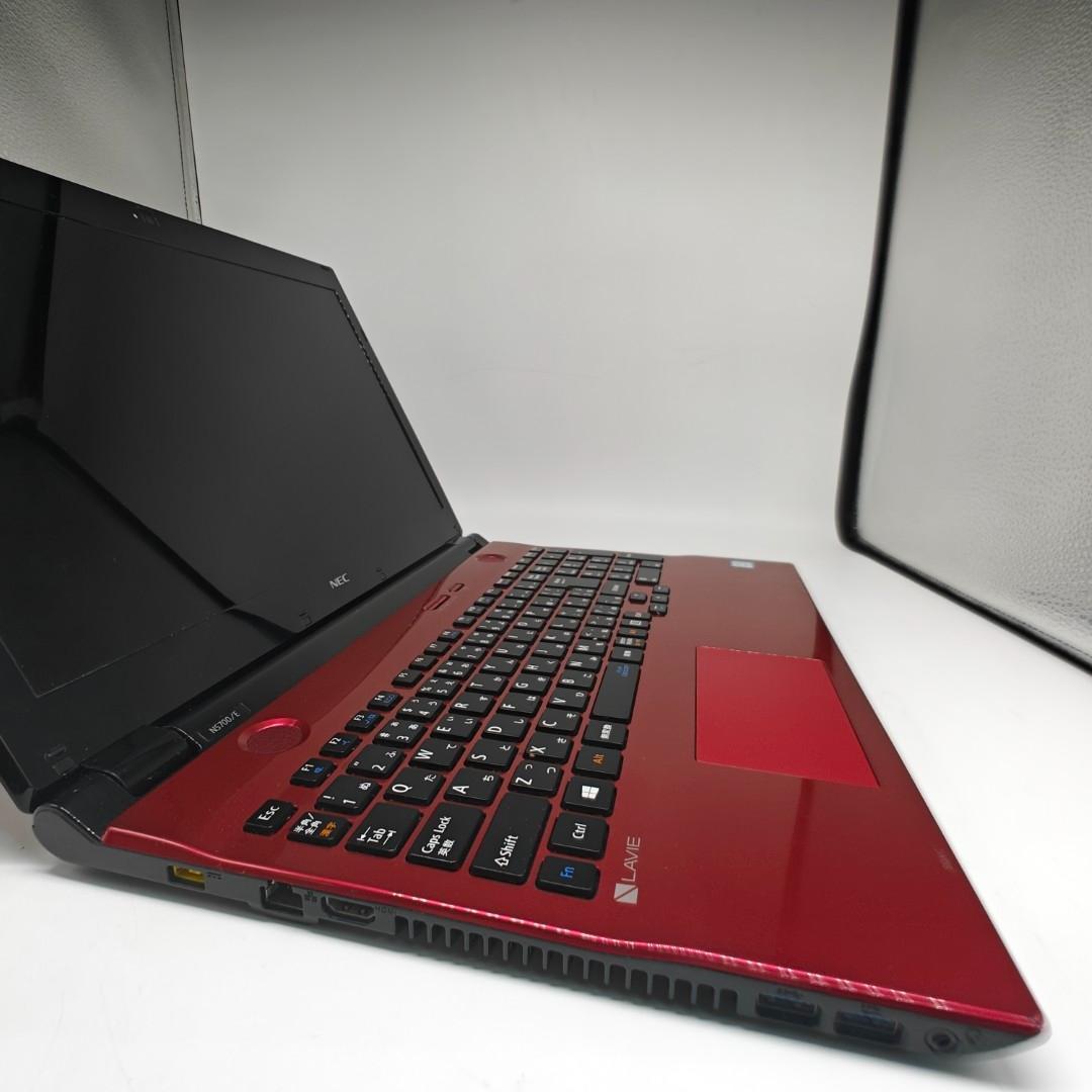 【LAVIE】NEC 高性能i7 SSD256GB 16GB レッド ノートPC
