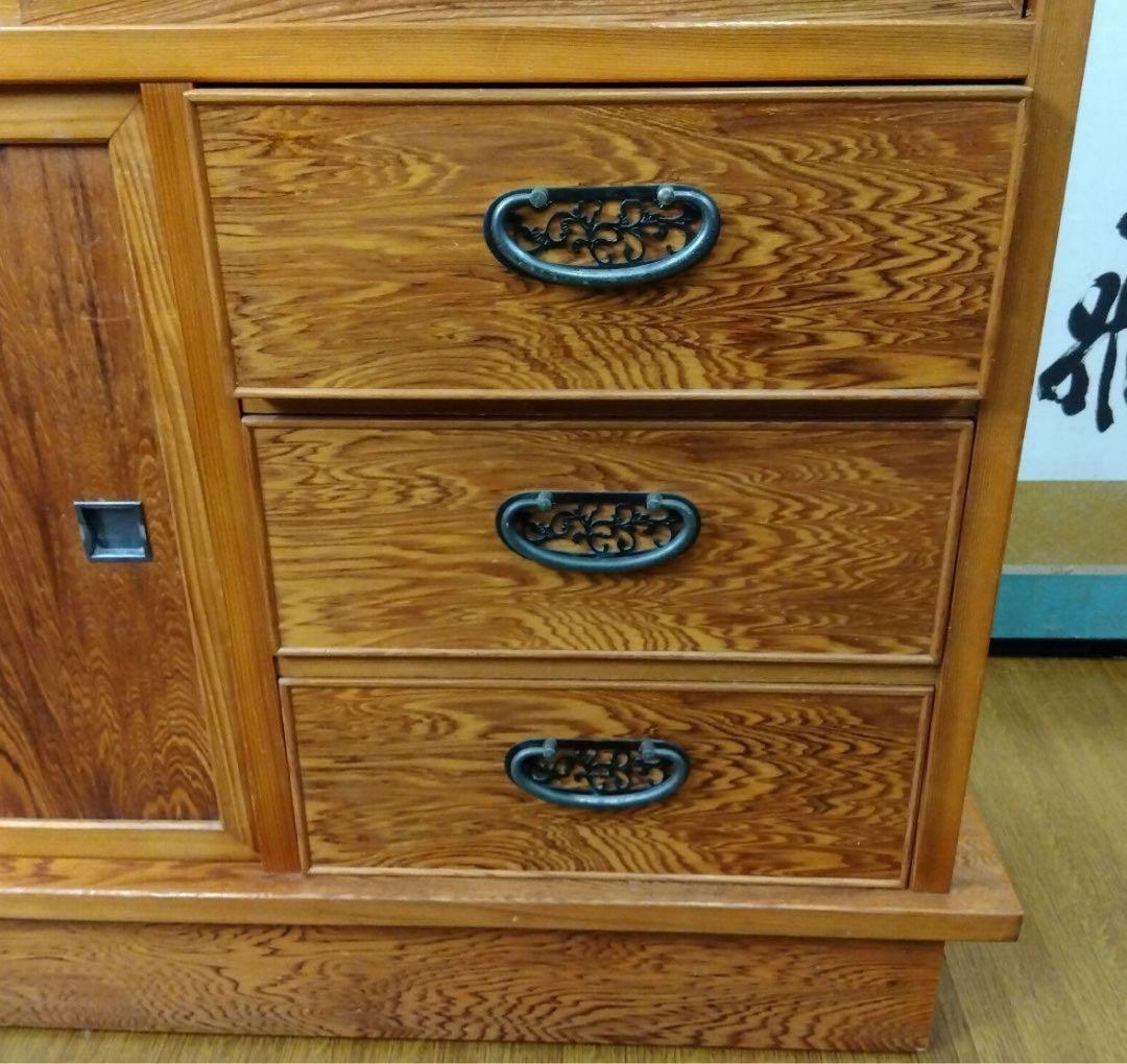 屋久杉 ？昭和レトロ　アンティーク　天然木　茶箪笥　茶棚　飾り棚