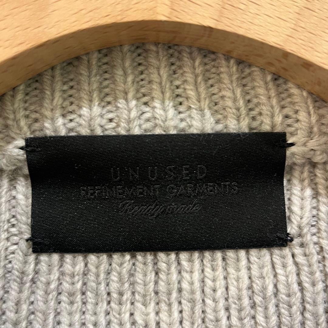 美品 UNUSED アンユーズド2023aw ハーフジップニット