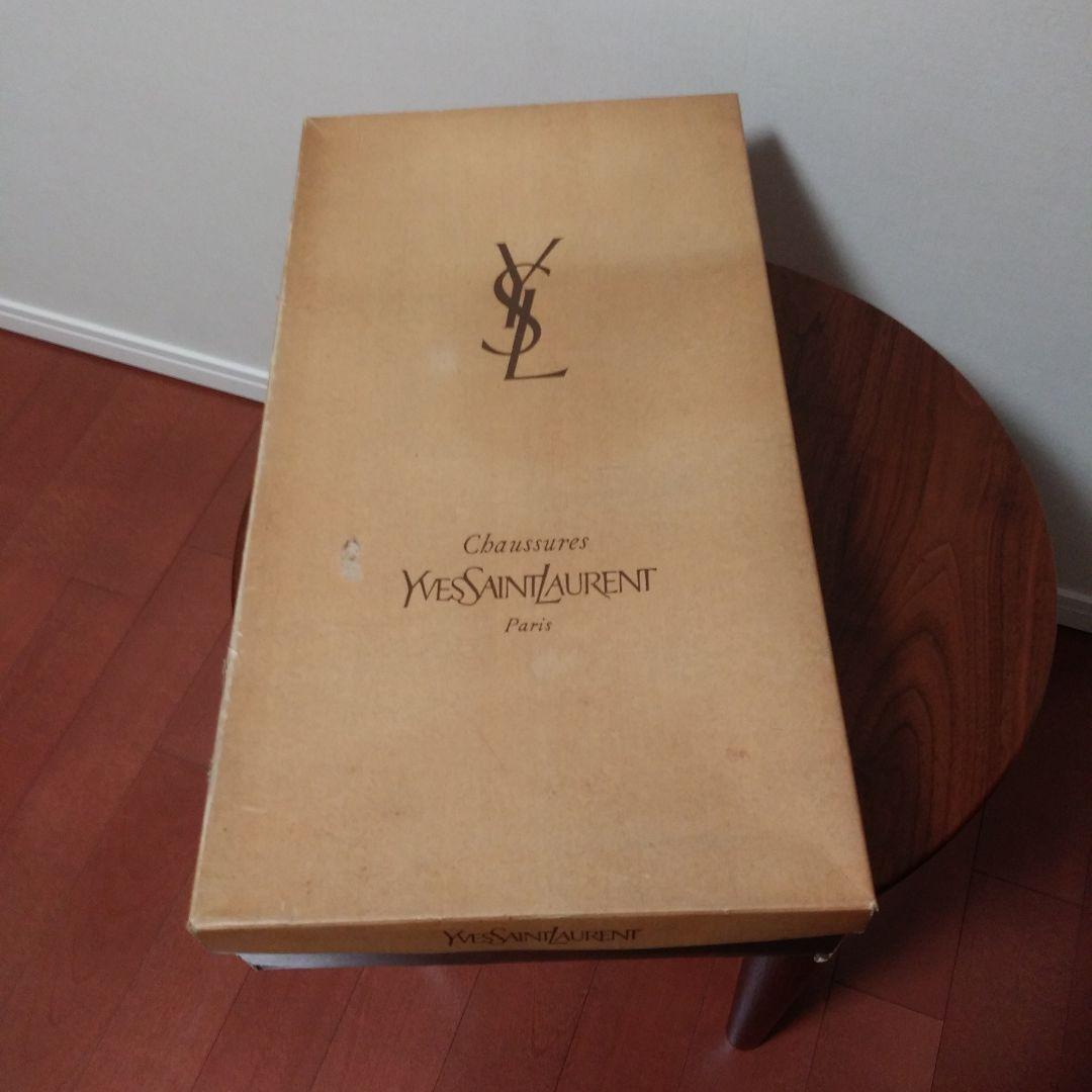 イブ.サンローラン　赤 レザー ロングブーツ 高ヒール