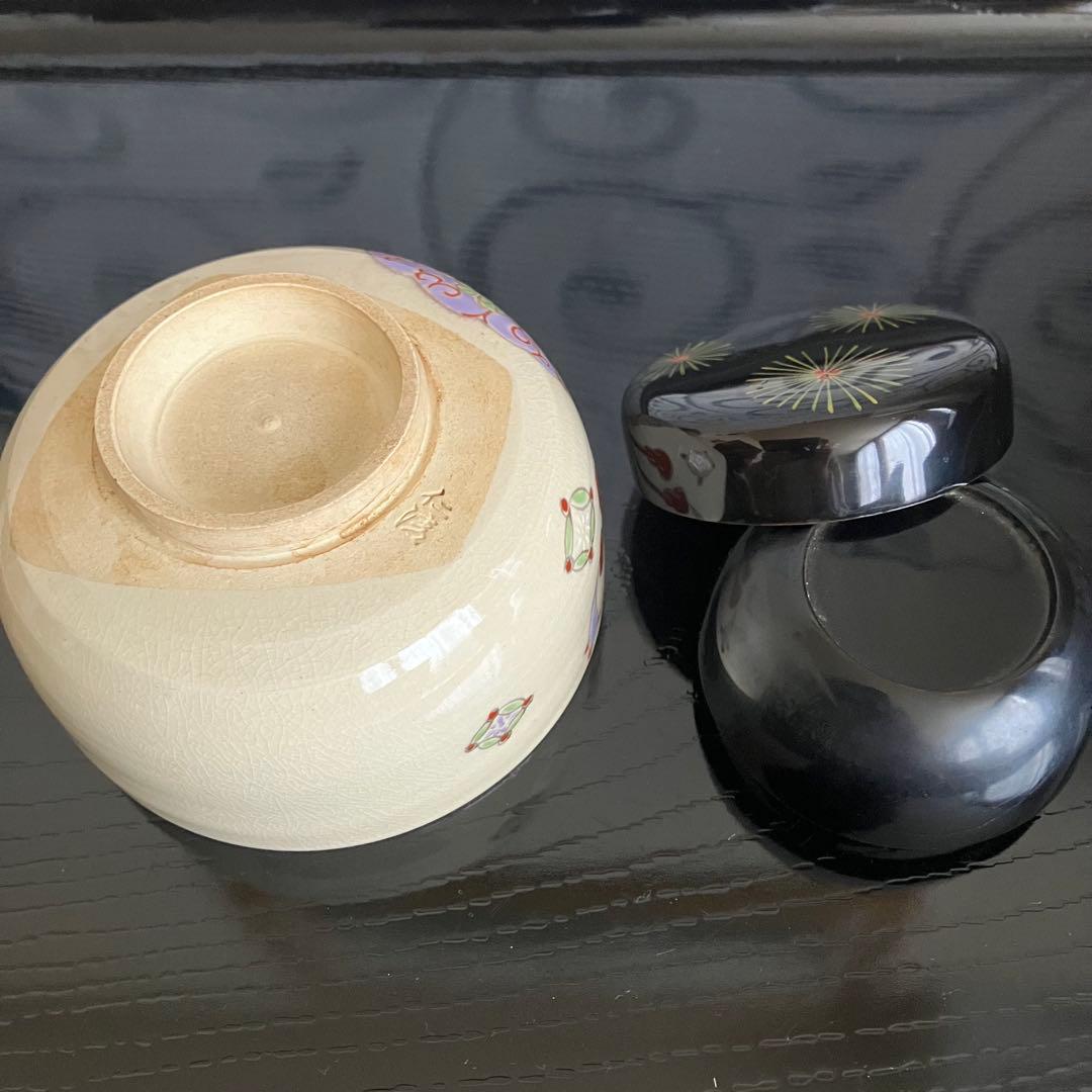 茶道具 利休茶箱用三つ組仕覆セット(茶碗、平棗、茶筅筒有り)