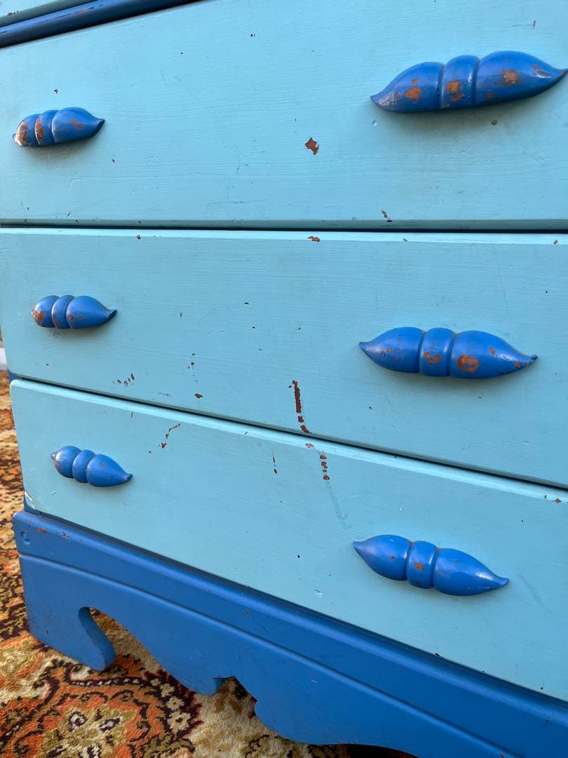 ブルー チェスト インテリア アンティーク ビンテージ ヴィンテージ 箪笥