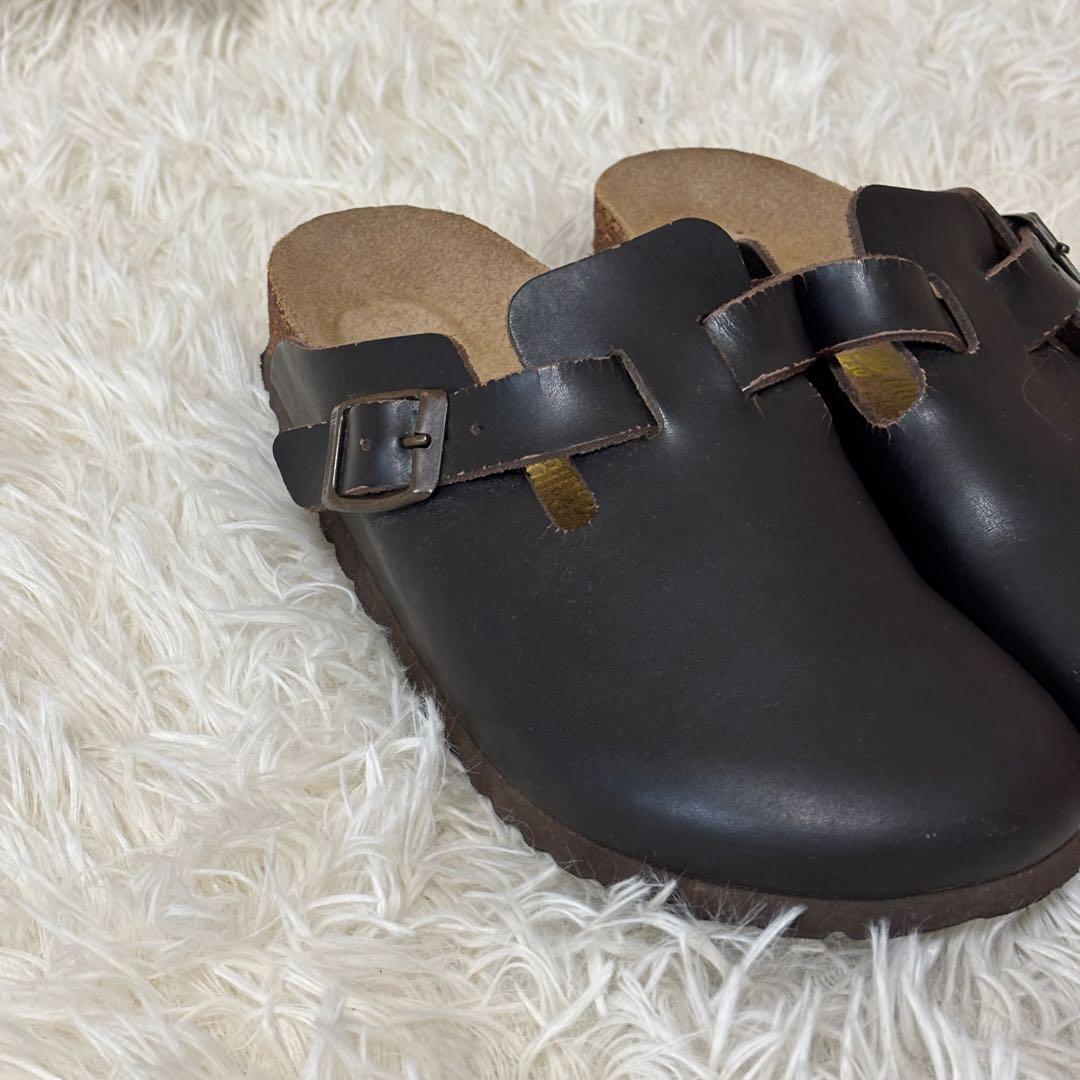 【美品】BIRKENSTOCK ビルケンシュトック　ボストン　レザー　ブラック