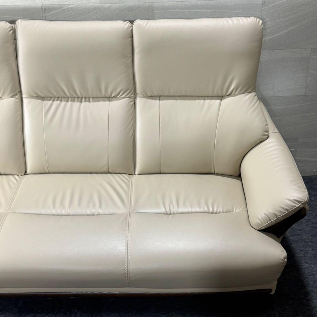 nitori ニトリ 3人用ソファ コウテイ3 革張りソファ d4859