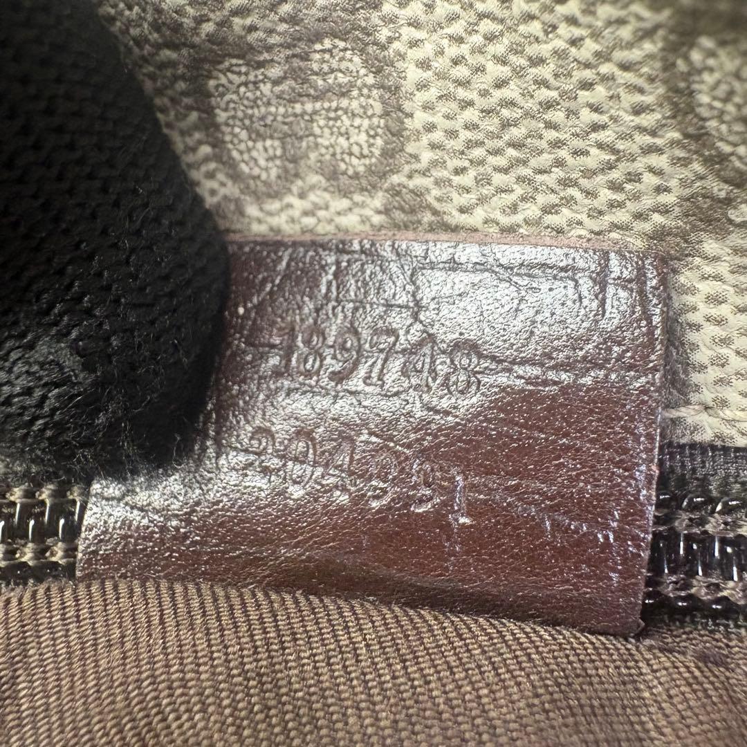 031 美品 GUCCI PVC ショルダーバッグ GGスプリーム 大容量 u1