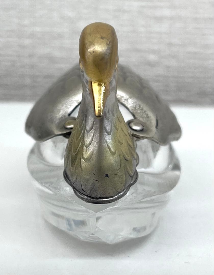 再値下げ！【中古品】銀製 オシドリの置物／専用ケース