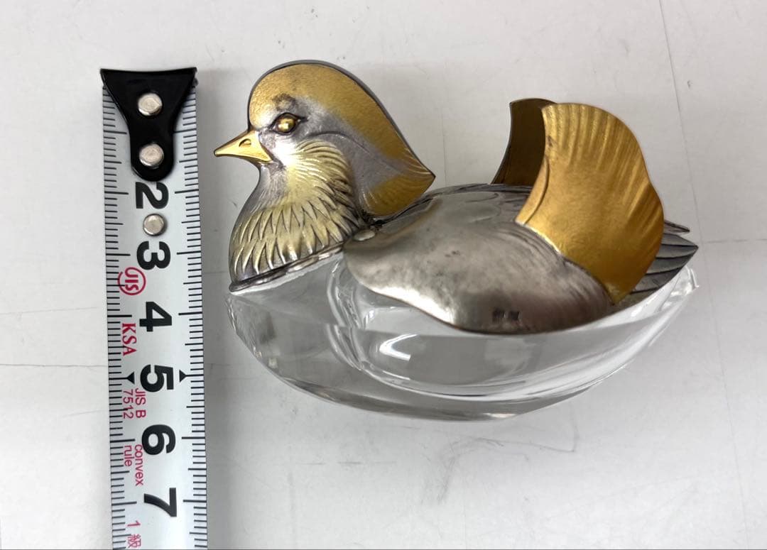 再値下げ！【中古品】銀製 オシドリの置物／専用ケース