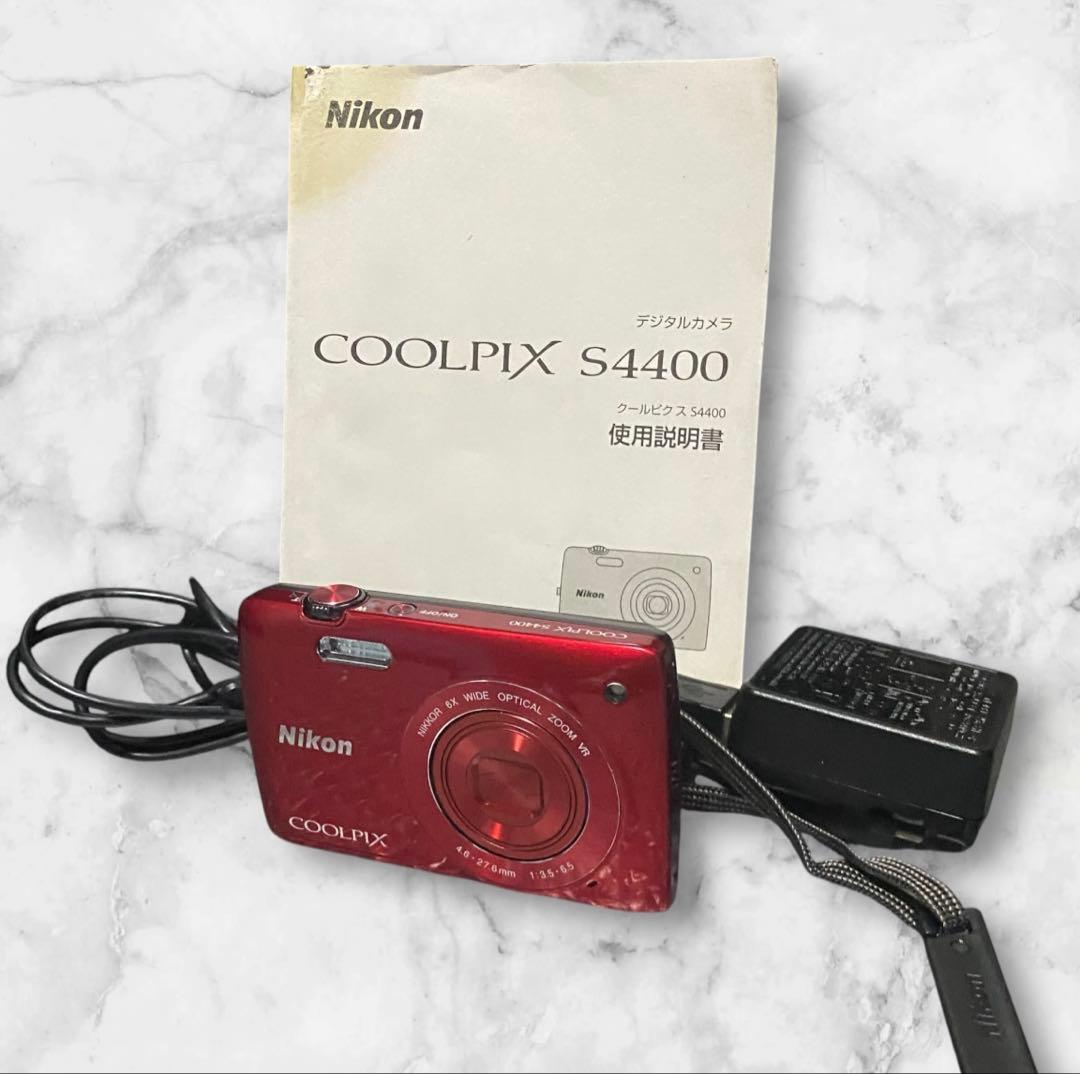 美品【Nikon】ニコンクールピクス COOLPIX S4400/レッド