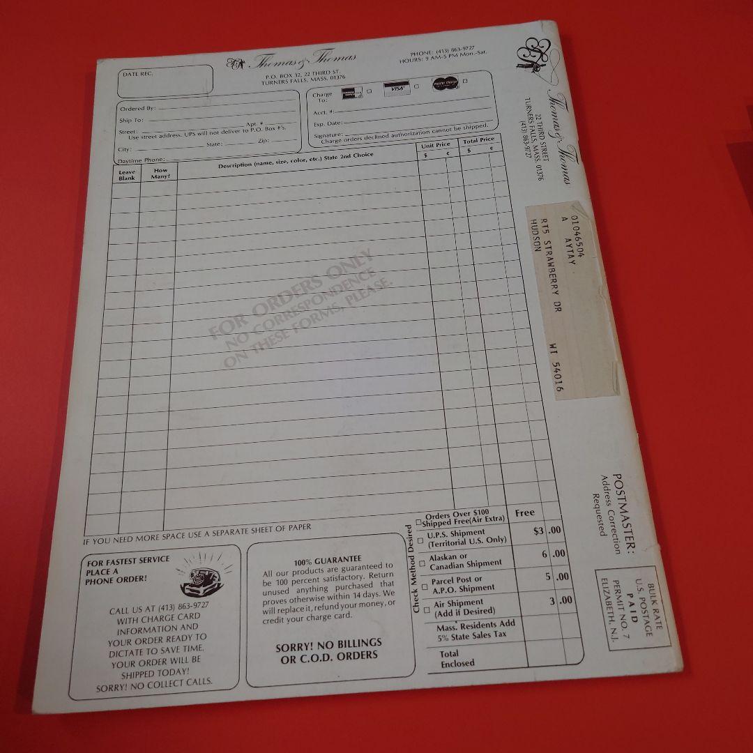 Thomas＆Thomas Fishing catalog 1982年