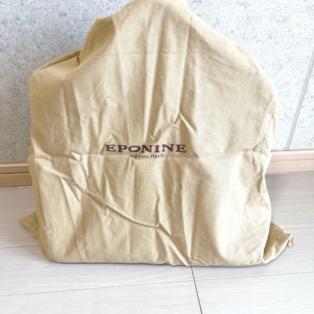 美品　EPONINE エポニーヌ　バック　レザー　カデナ　南京錠　キャメル　A4