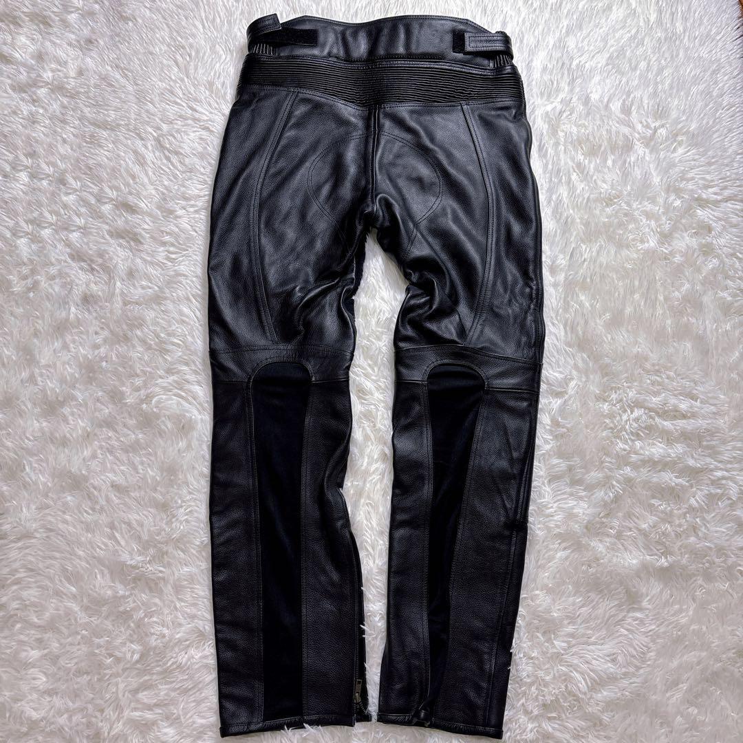 Clooney ライディングパンツ レザーパンツ オートバイ 用 36 本革 黒