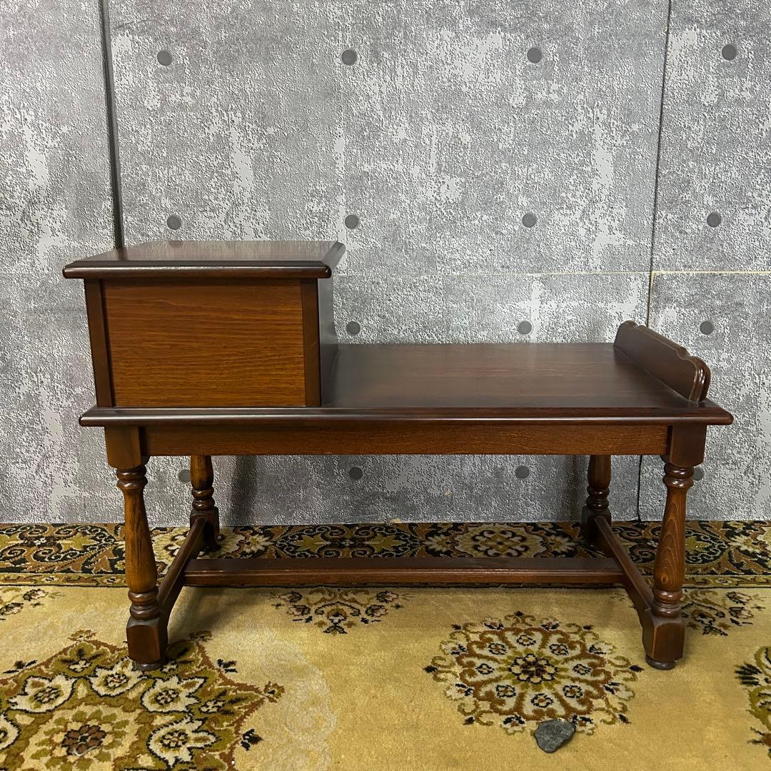 ꧁カリモク家具 karimoku꧂オールドカリモクテレフォンベンチ