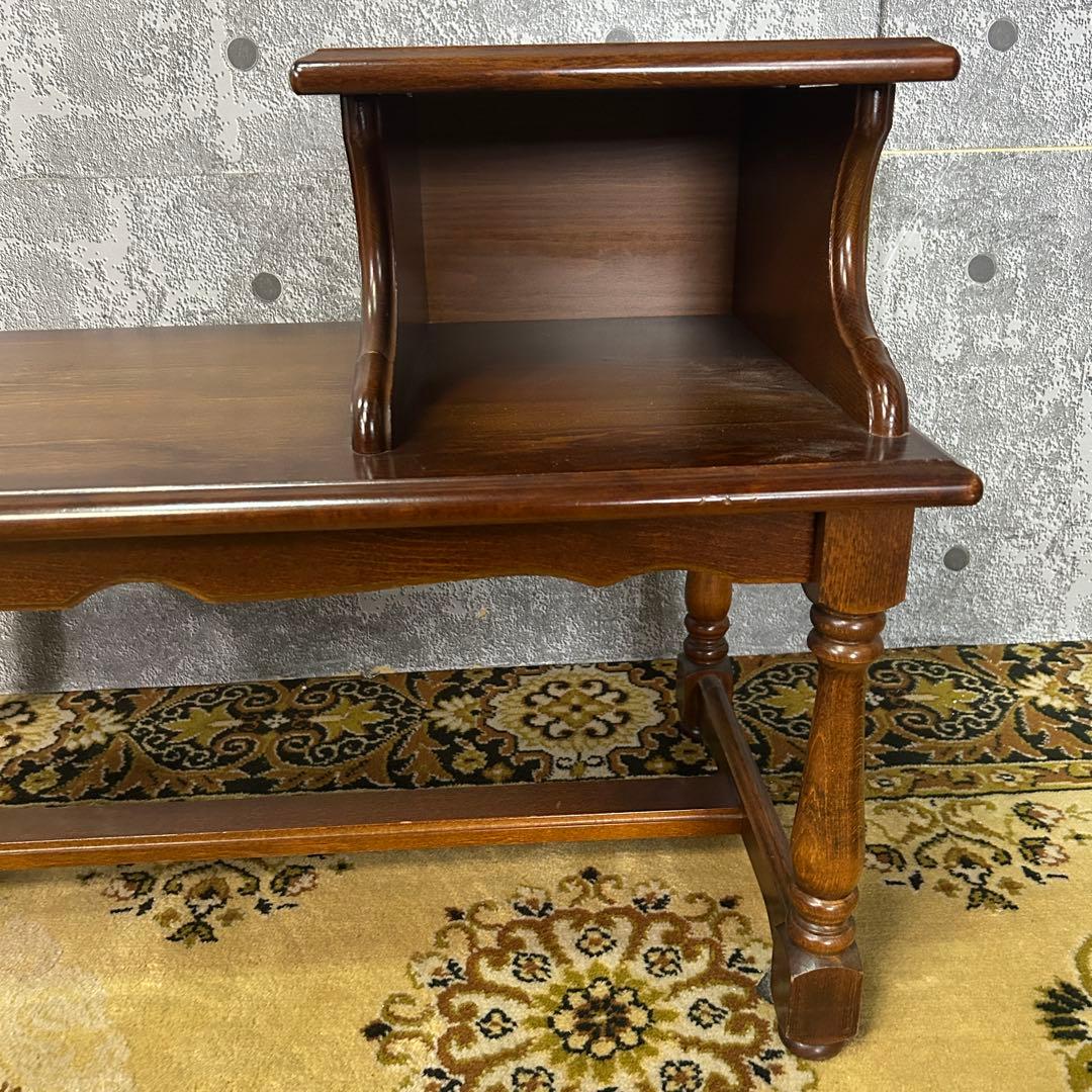 ꧁カリモク家具 karimoku꧂オールドカリモクテレフォンベンチ