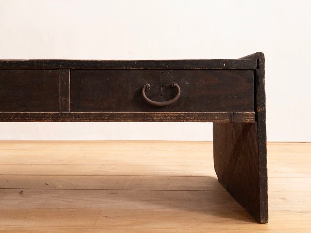 文机（カケあり）　ローデスク　無垢　古道具　古家具　アンティーク　ビンテージ