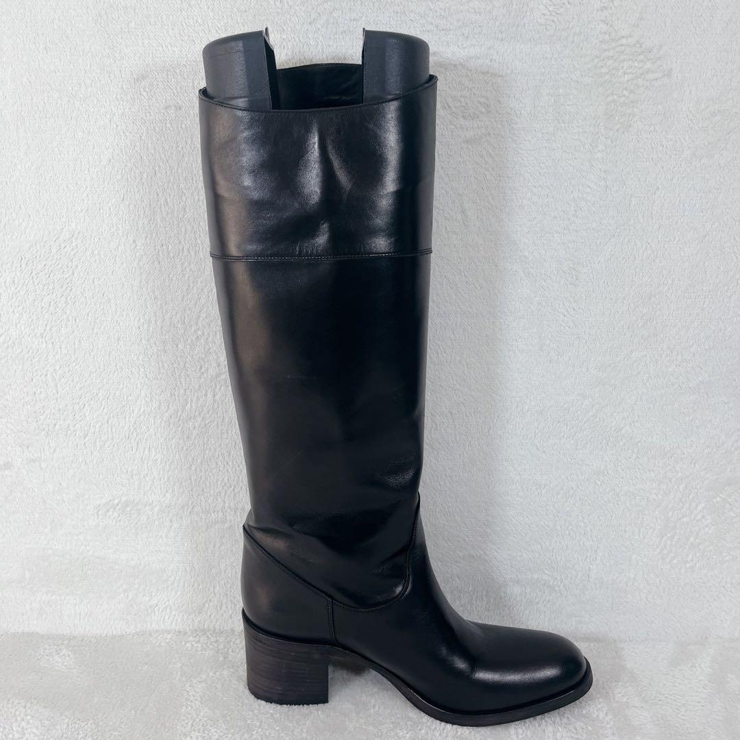 極美品✨SARTORE サルトル 本革 ロングブーツ シンプル 黒 37
