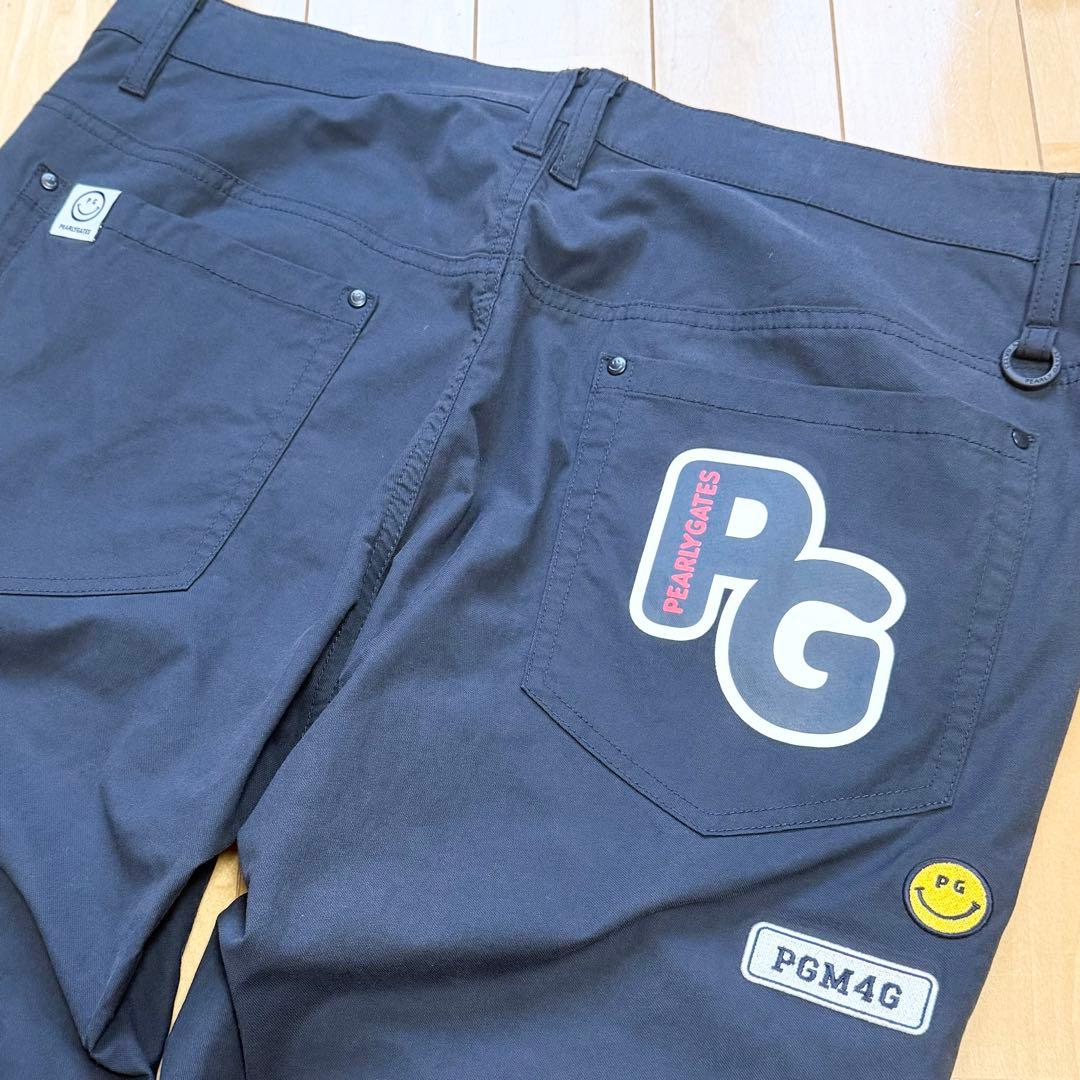 パーリーゲイツ ニコちゃん スマイル ボタン PGロゴ ネイビー 薄手 メンズ6