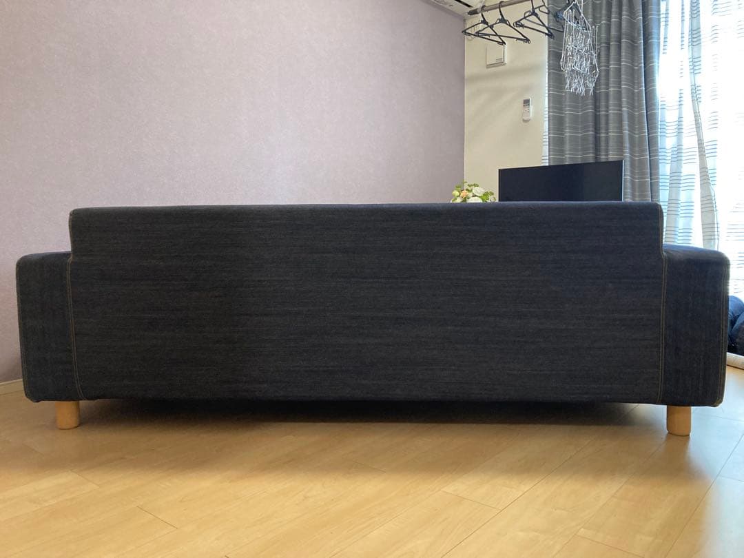 無印良品 2.5シーター ワイドアーム フェザークッション二層式　ポケットコイル