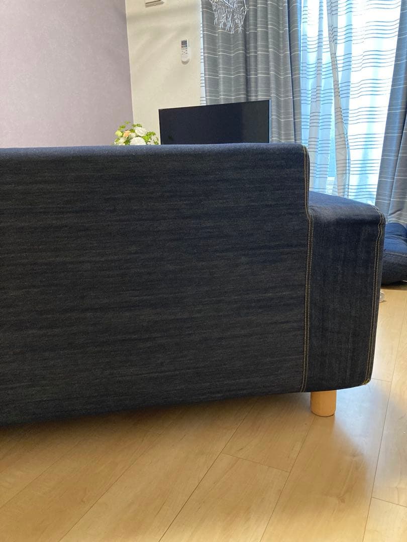 無印良品 2.5シーター ワイドアーム フェザークッション二層式　ポケットコイル