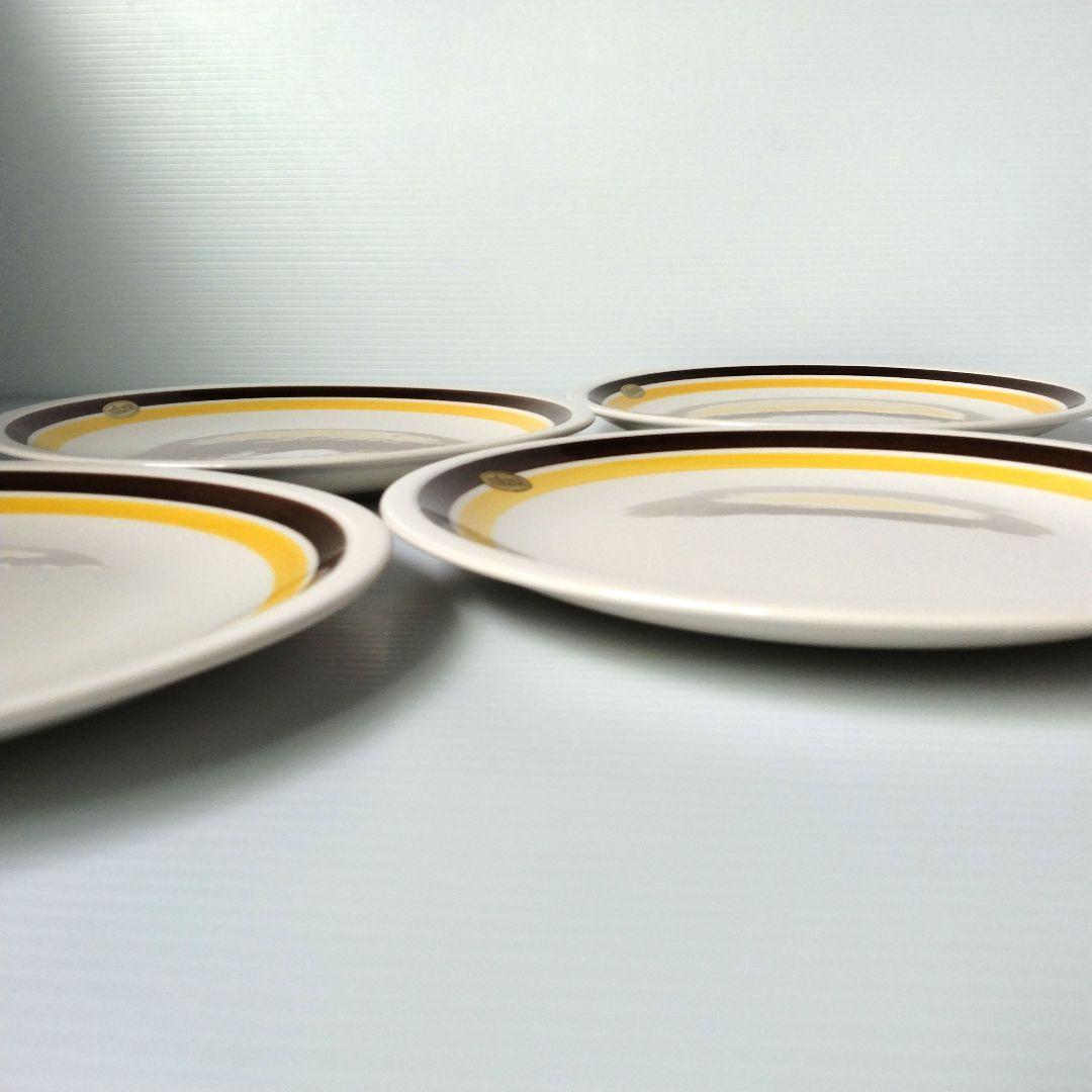 昭和レトロ MIKASA オールド ミカサ 大皿 プレート皿 イエロー 24cm