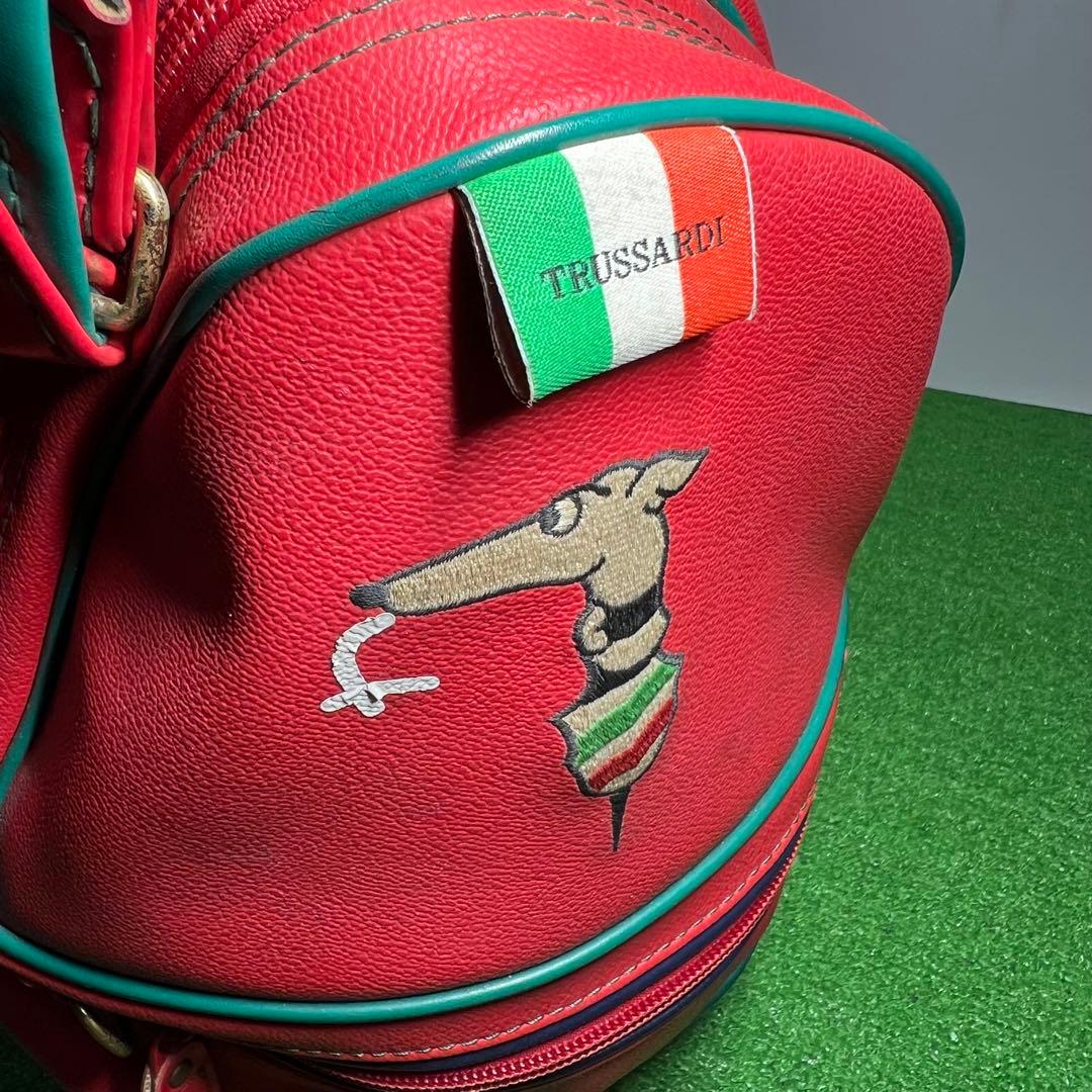 M0 TRUSSARDI トラサルディ　ゴルフバッグ　赤色