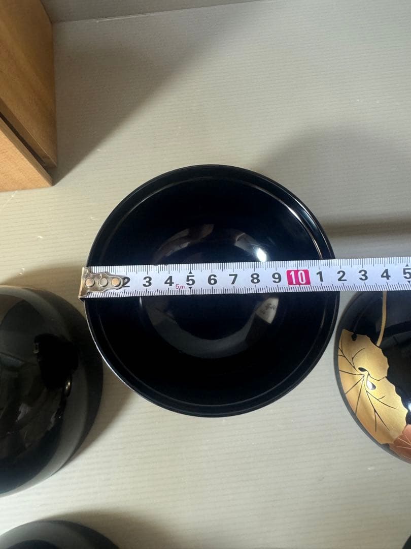 2547 会津塗り お吸い物椀　5客　未使用