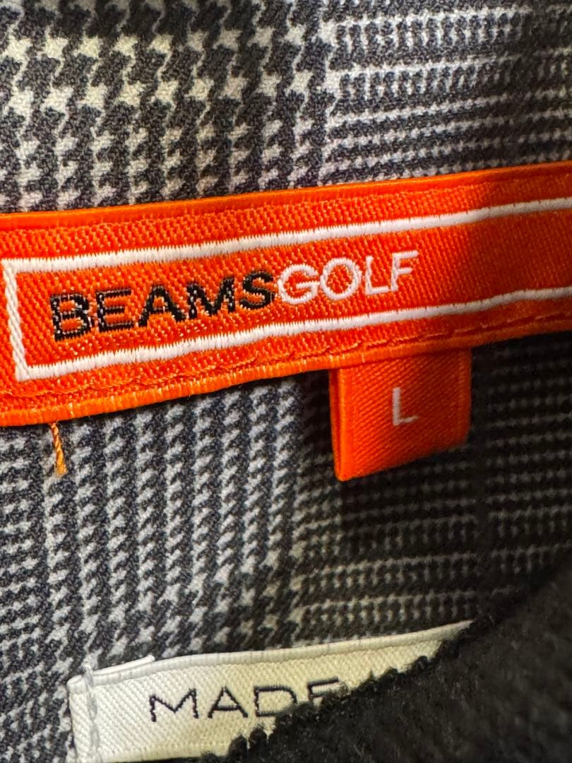 BEAMS GOLF チェック柄ポロシャツ Lサイズ