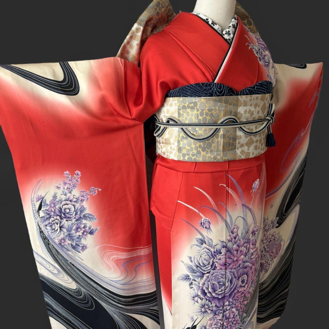 作家物　振袖６点セット　トールサイズ　モダンコーディネート　159〜169