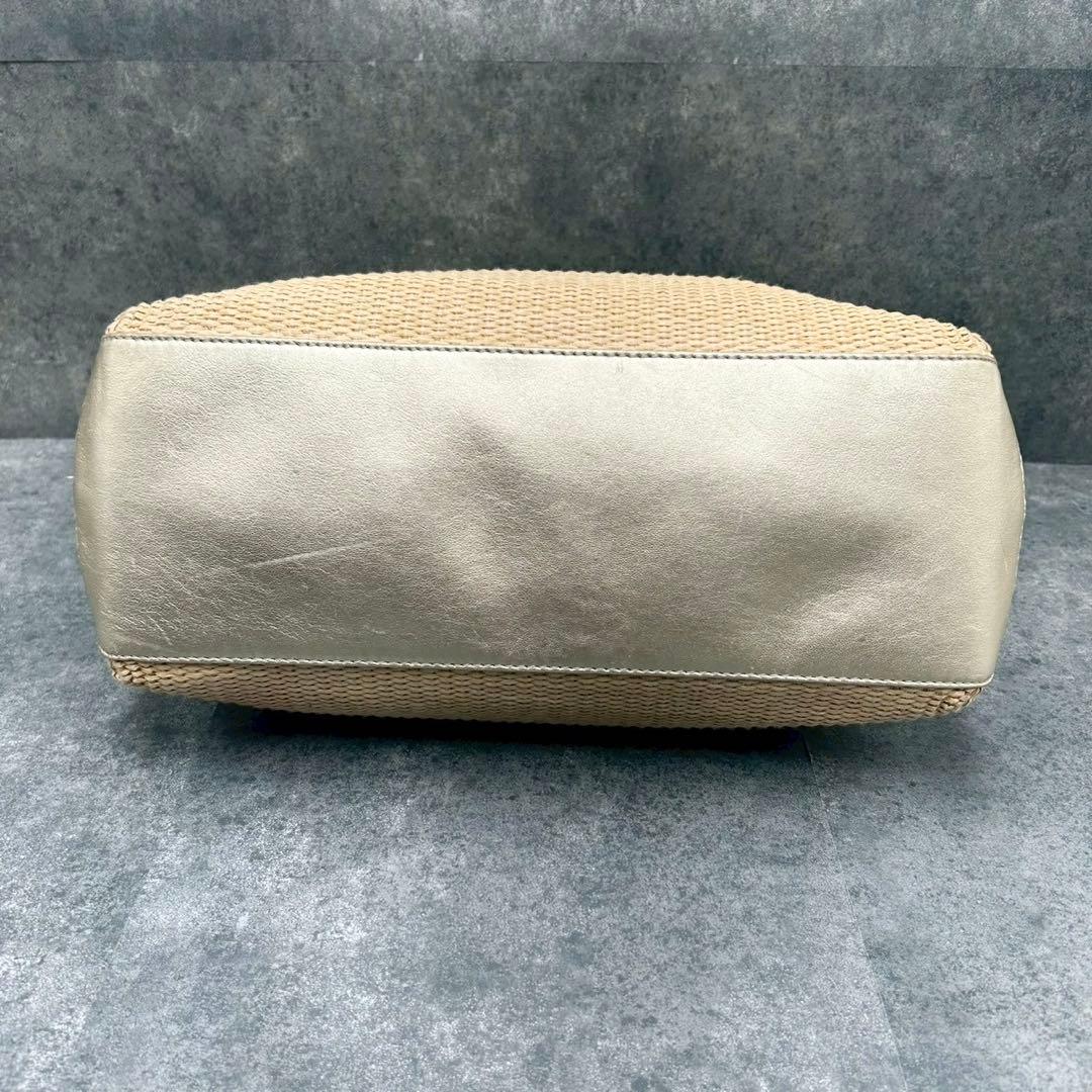 ✨美品✨トリーバーチ　カゴバッグ　2way デカロゴ　大容量　ゴールド