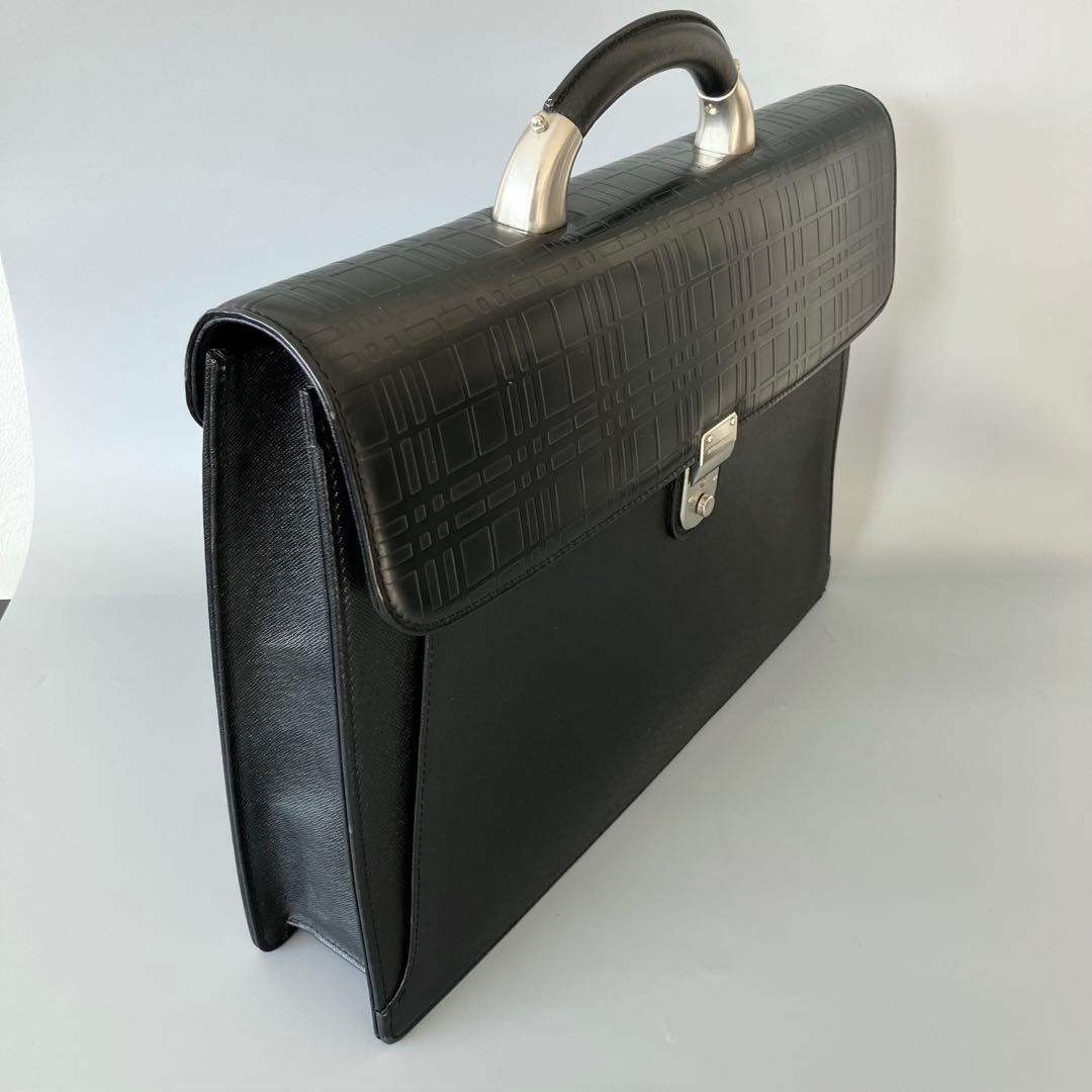 BURBERRY 本革レザー ブリーフケース/ビジネスバッグ/書類カバン