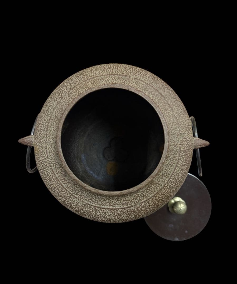 【希少】人間国宝 釜師 高橋敬典 真形羽釜 茶釜 釜釻