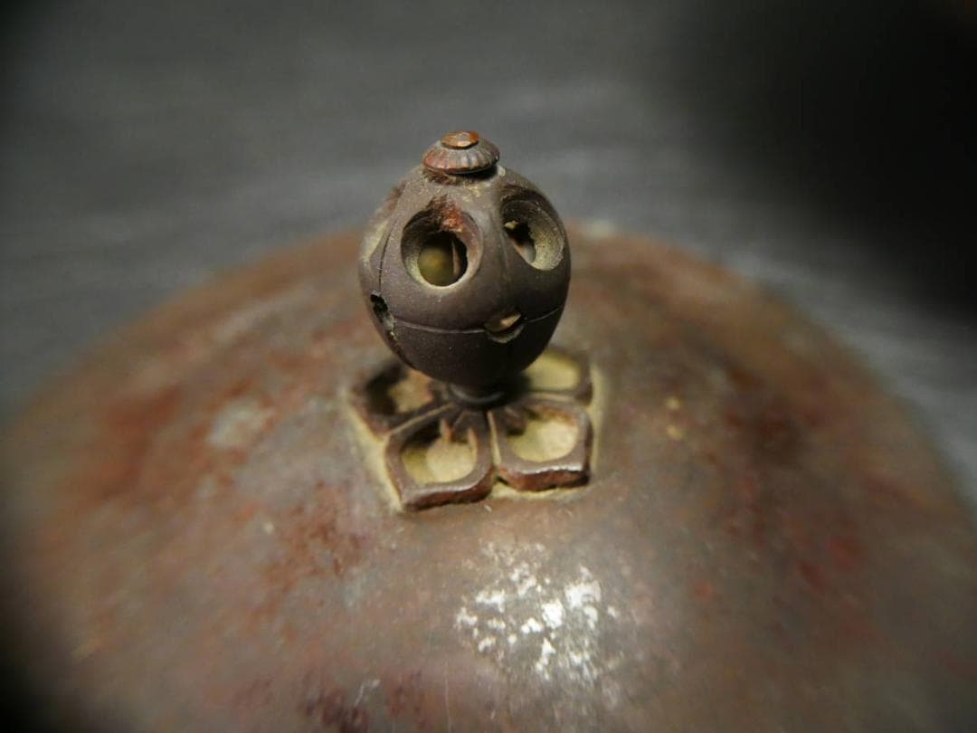 限定値下　収集品　古い茶釜　鉄製　伝統工芸　蔵出し　4405