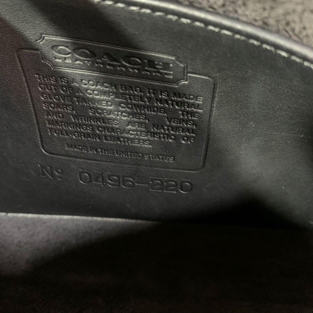 オールドコーチ 220 ショルダーバッグ COACH レザー クロスボディ　黒