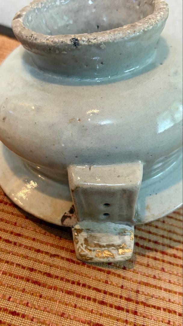 古民具　香炉白磁　李朝　朝鮮美術 骨董　金継