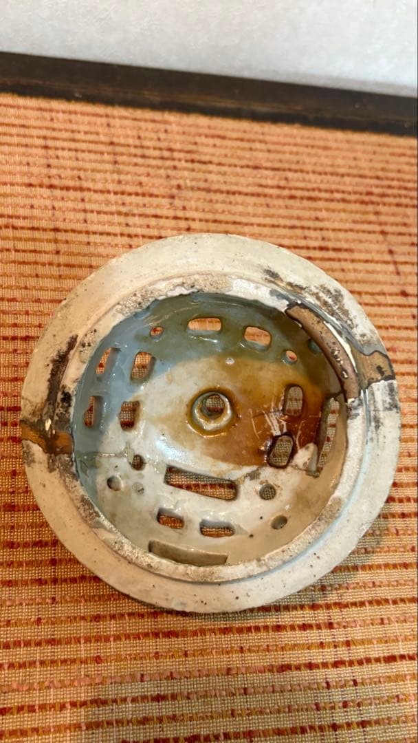 古民具　香炉白磁　李朝　朝鮮美術 骨董　金継