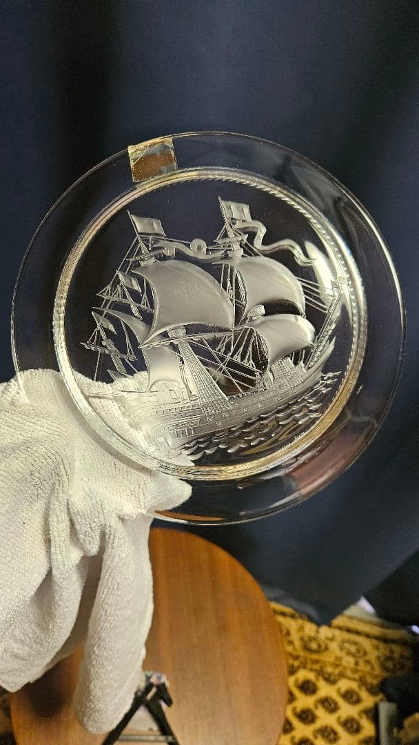 Hankyu ガラス 帆船 プレート