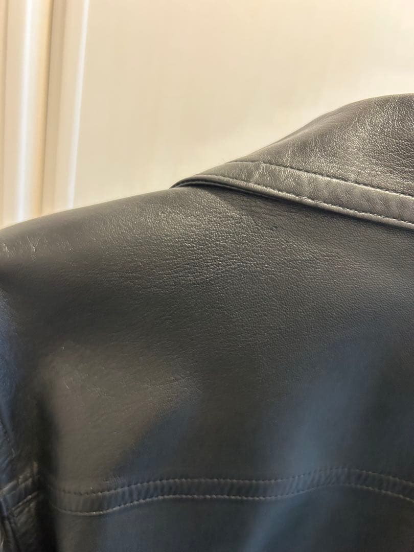 アニエスベー　シングルライダースジャケット