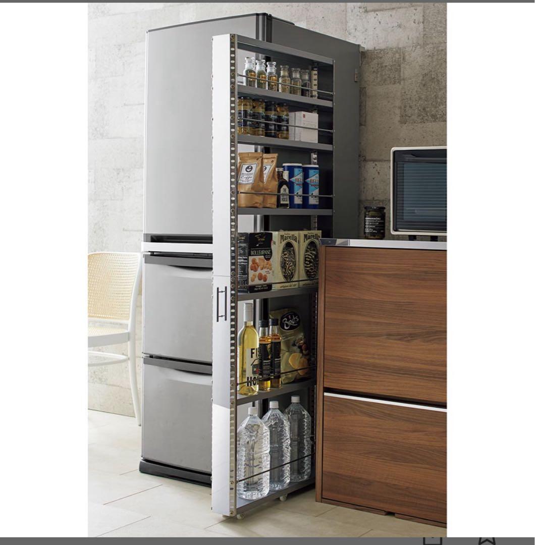 杉並区から直接引取り可　DINOS ステンレス製キッチンすき間収納ワゴン