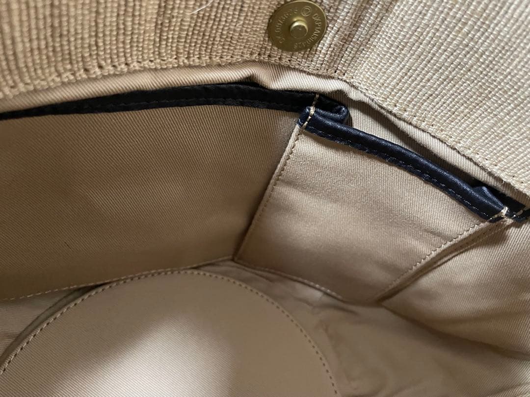 【新品未使用】VIOLAd'ORO（ヴィオラドーロ） ラフィアトートバッグ