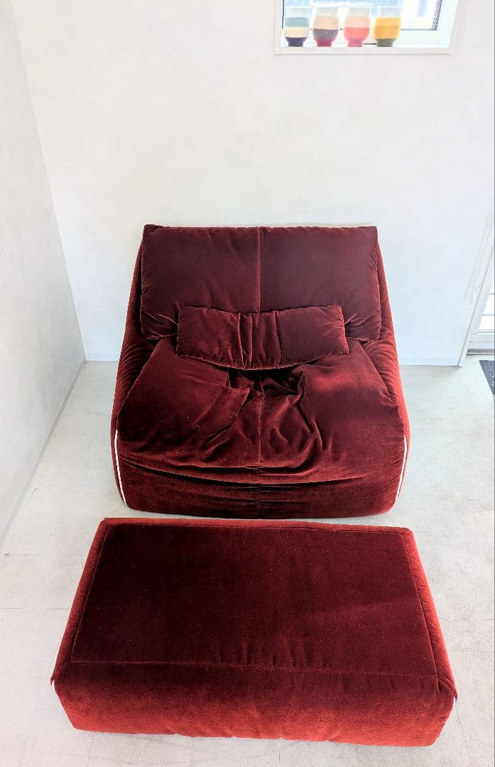 極上品　【ligne roset】リーン ロゼ プリューミー　1Pソファ＆パフ